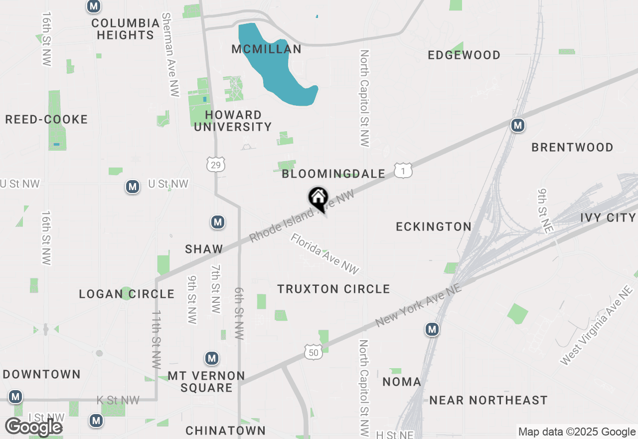 Map of 124 Seaton Place Nw, Washington, DC 20001