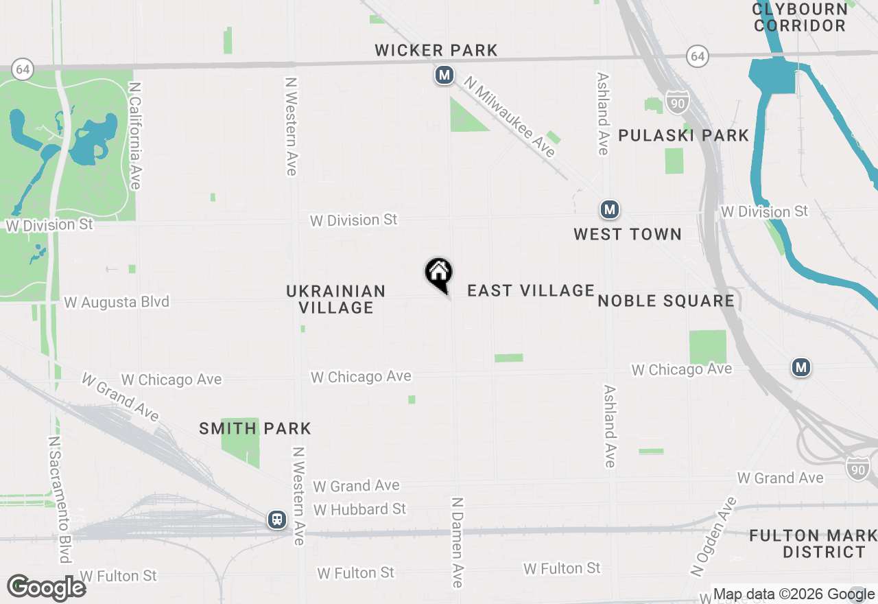 Map of 2023 W Augusta Boulevard #2, Chicago, IL 60622