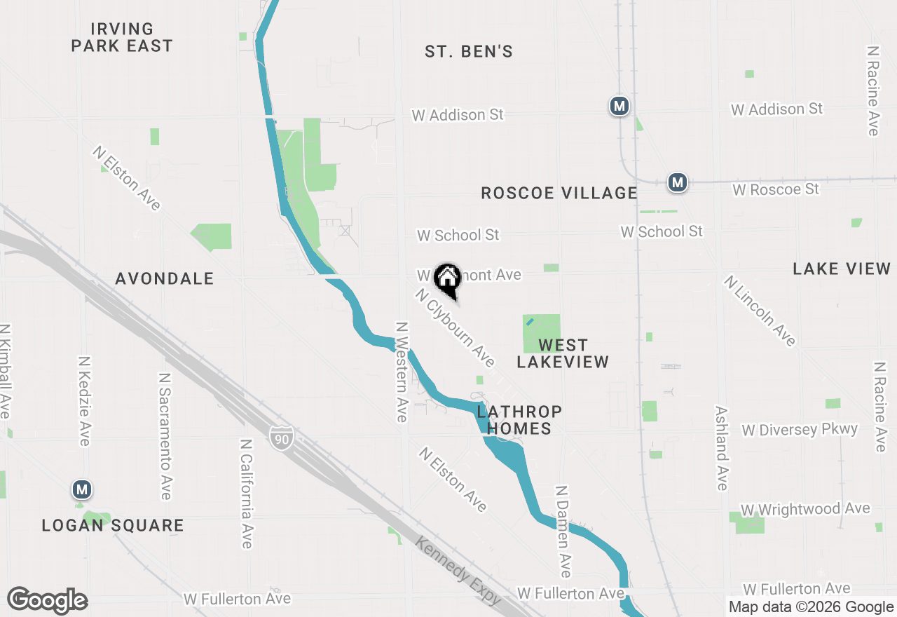 Map of 3107 N Oakley Avenue, Chicago, IL 60618