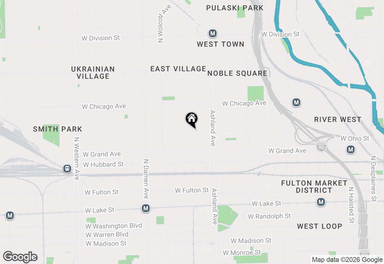 Map of 1717 W Erie Street, Chicago, IL 60622