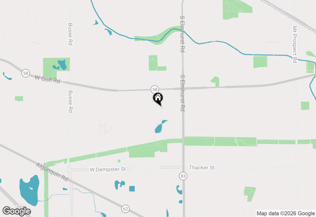 Map of 1038 S Hunt Club Drive, Mount Prospect, IL 60056