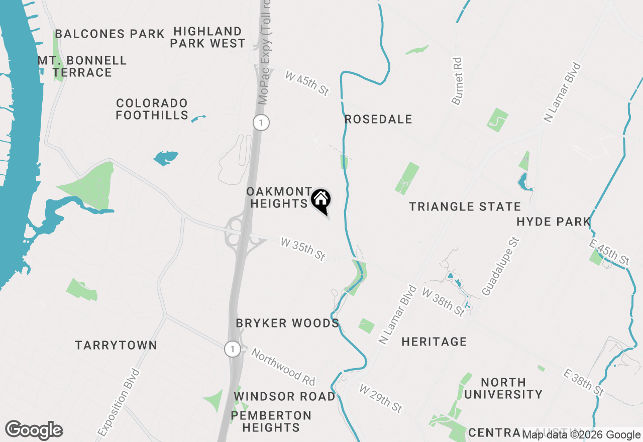 Map of 3617 Bull Creek Rd, Austin, TX 78731