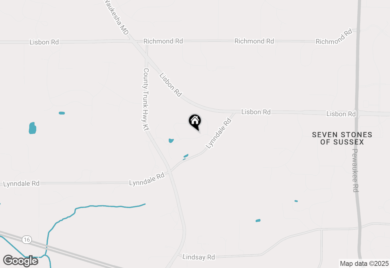 Map of N50W26140 Bayberry Dr, Pewaukee, WI 53072