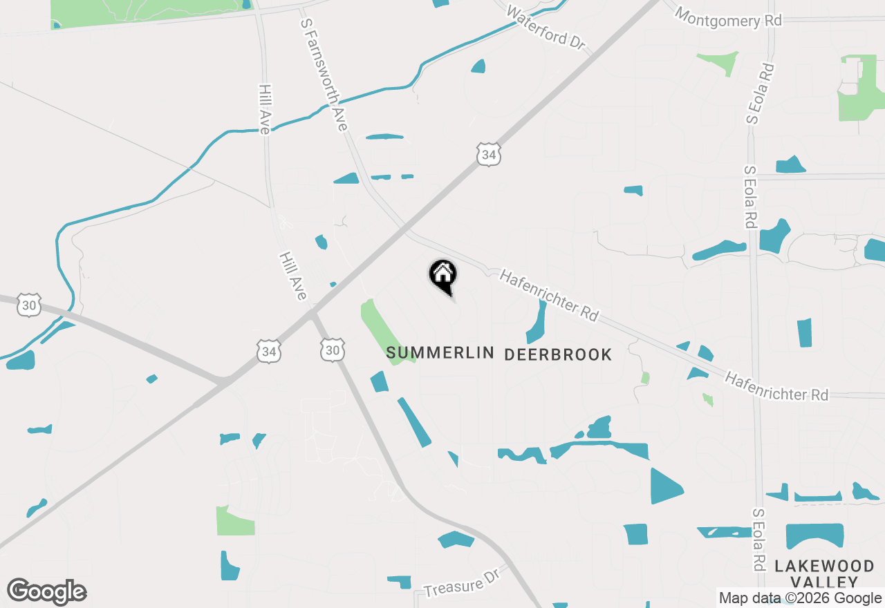 Map of 1998 Conway Lane, Aurora, IL 60503