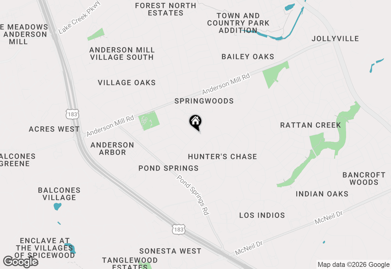 Map of 8704 Pineridge Dr #A, Austin, TX 78729