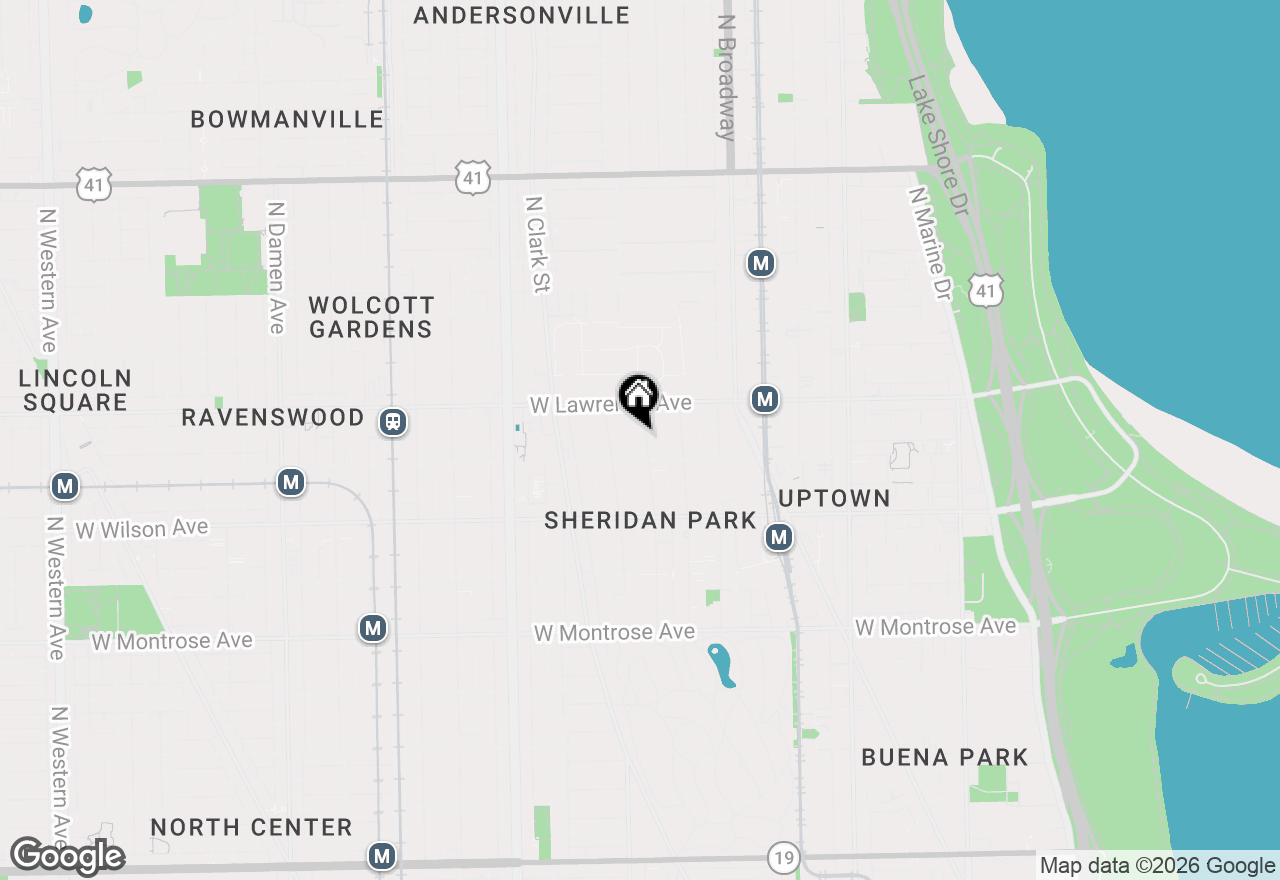 Map of 4717 N Beacon Street #3S, Chicago, IL 60640