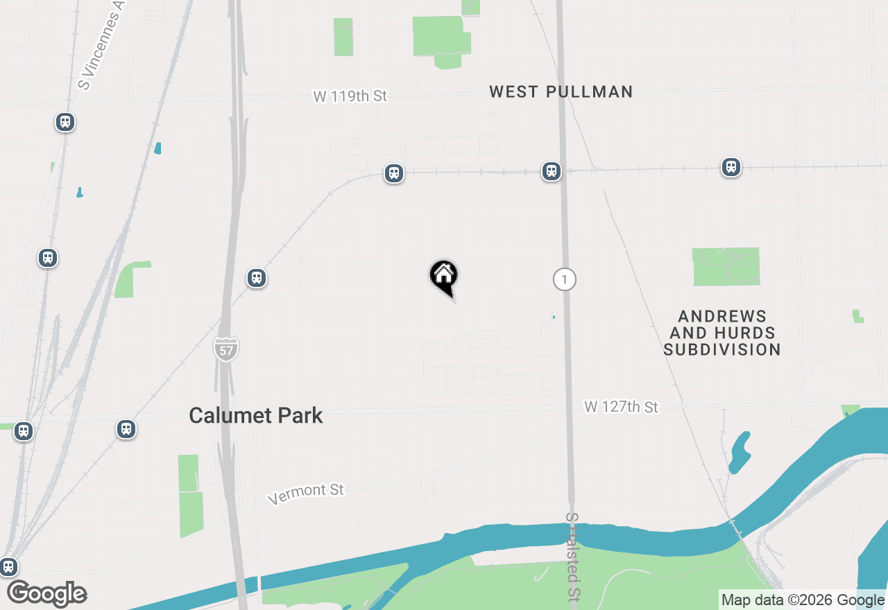 Map of 12418 S Aberdeen Street, Calumet Park, IL 60827