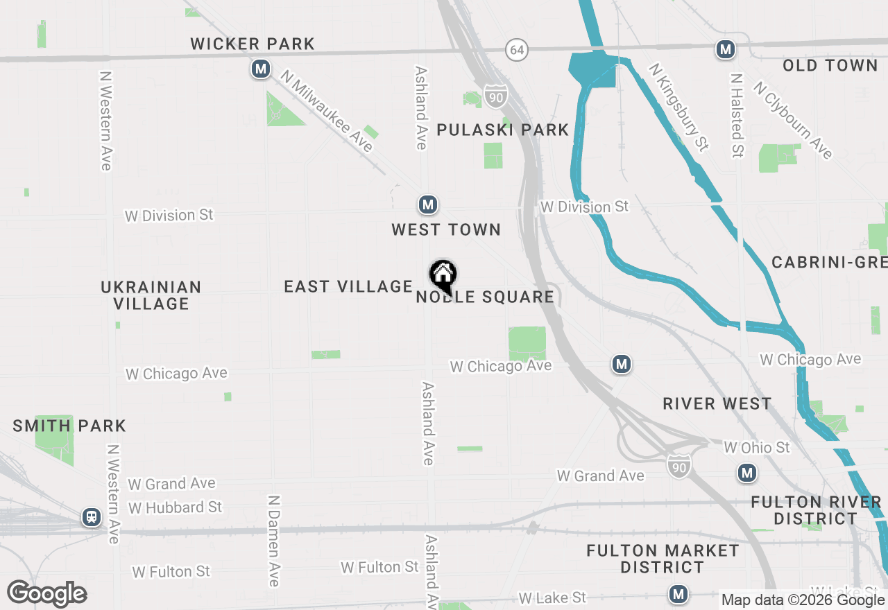 Map of 1536 W Walton Street #1, Chicago, IL 60642