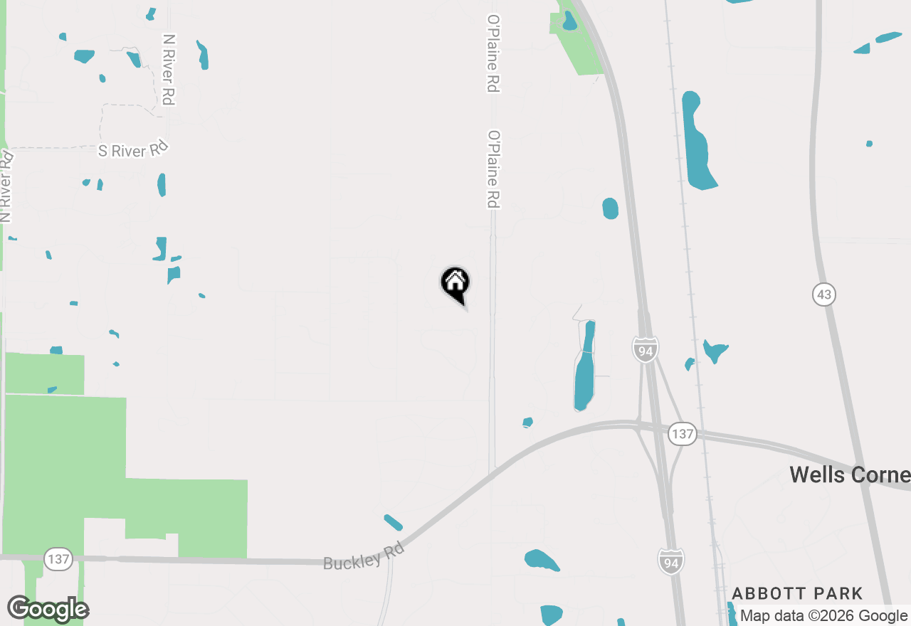 Map of 14615 S Somerset Circle, Green Oaks, IL 60048