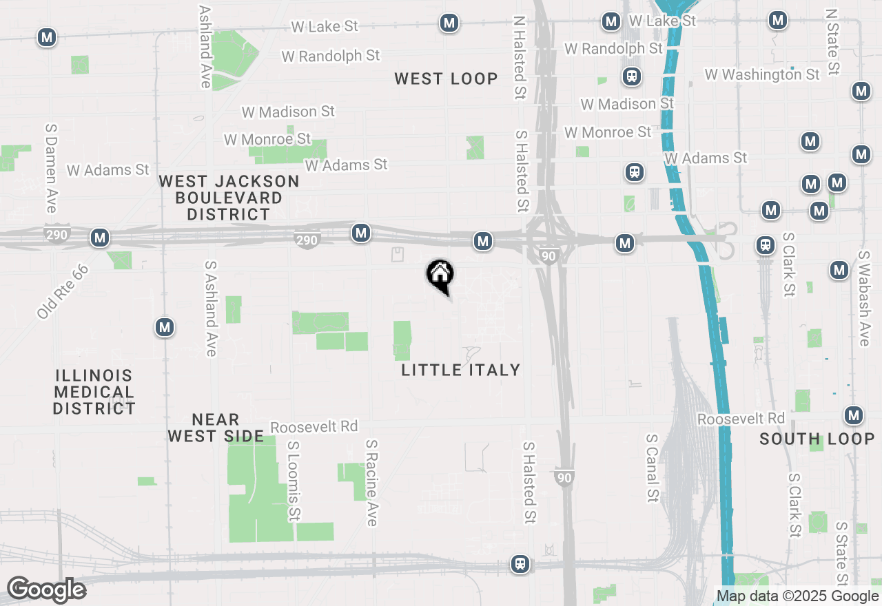 Map of 1033 W Vernon Park Place #H, Chicago, IL 60607