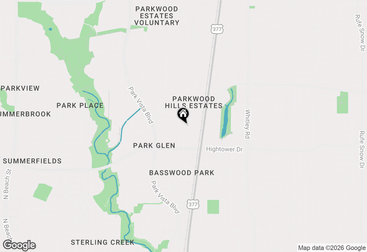 Map of 7525 Parkgate Drive, Fort Worth, TX 76137