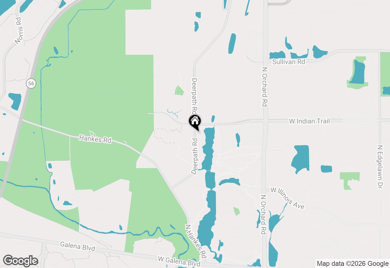 Map of 1142 Deerpath Road, Aurora, IL 60506