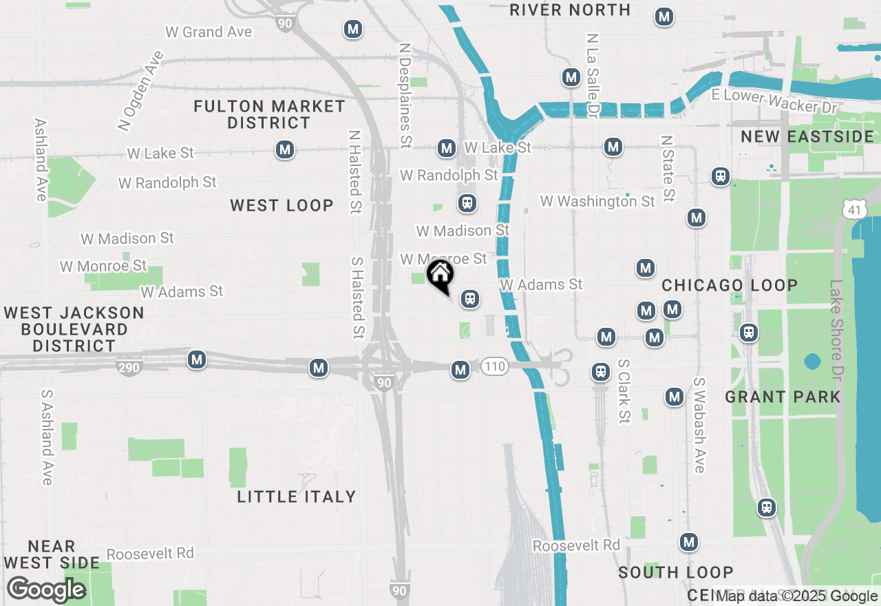Map of 565 W Quincy Street #1417, Chicago, IL 60661