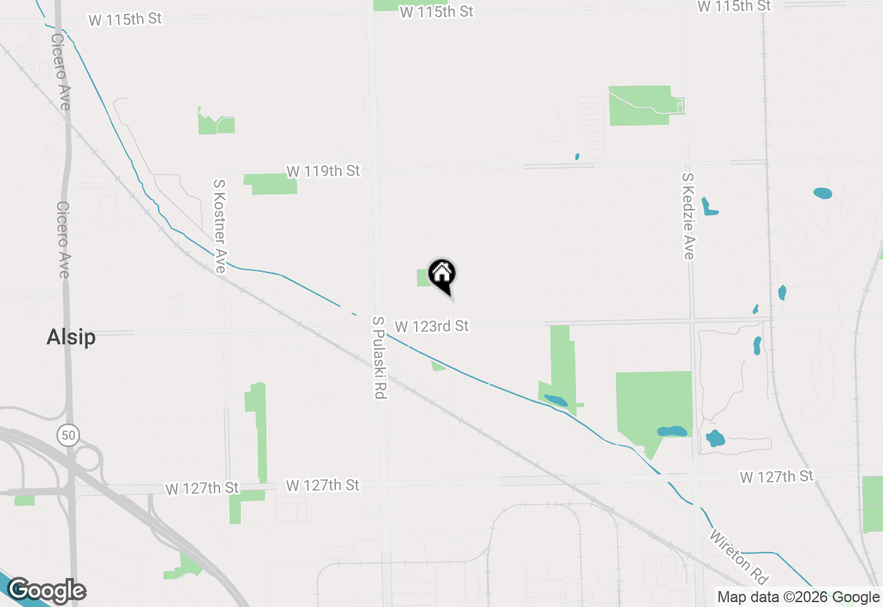 Map of 12219 S Avers Avenue, Alsip, IL 60803