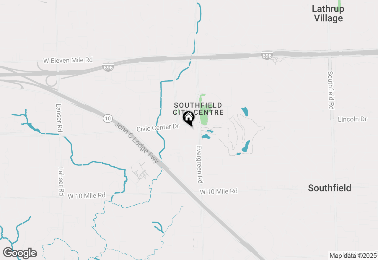 Map of 5000 Town Center #2906, Southfield, MI 48075
