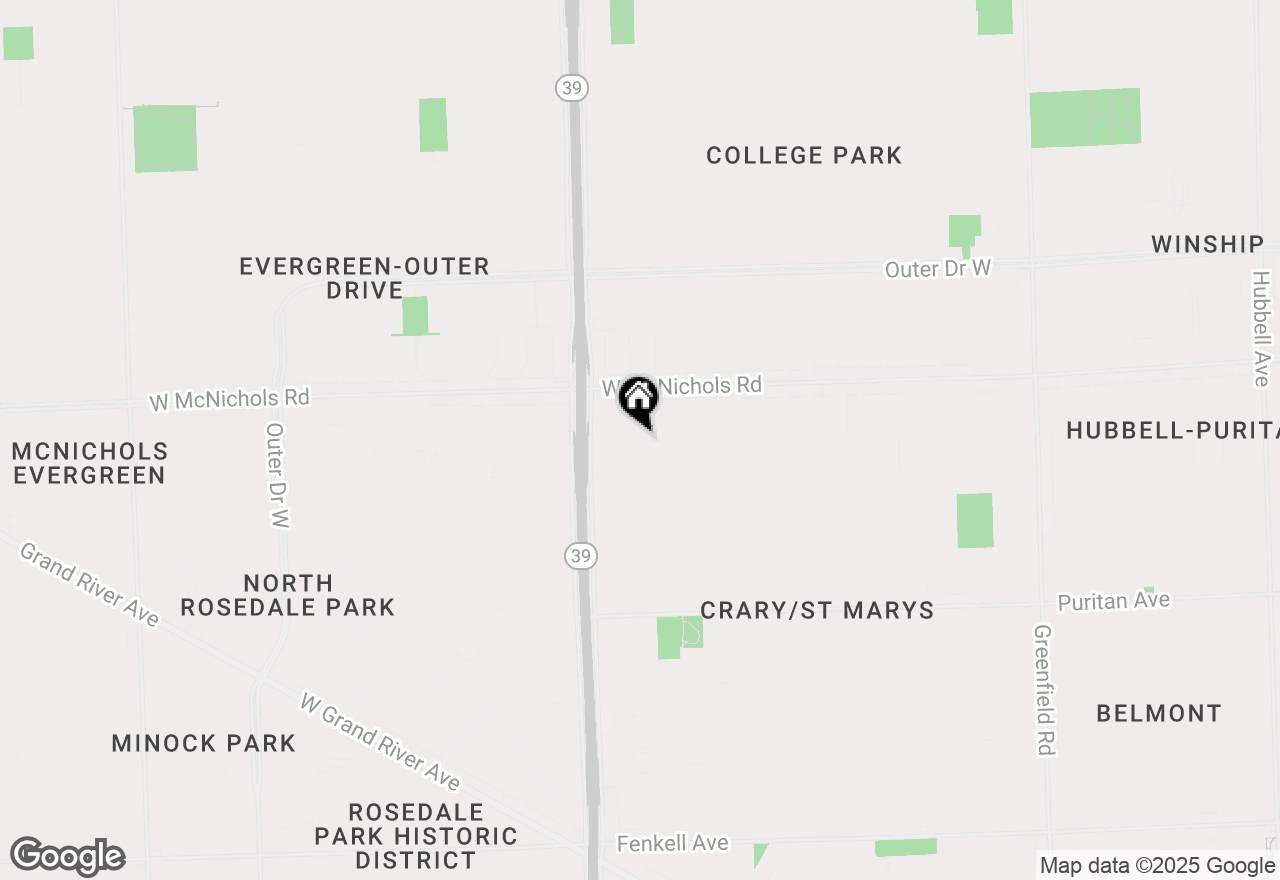 Map of 16800 Archdale Street, Detroit, MI 48235