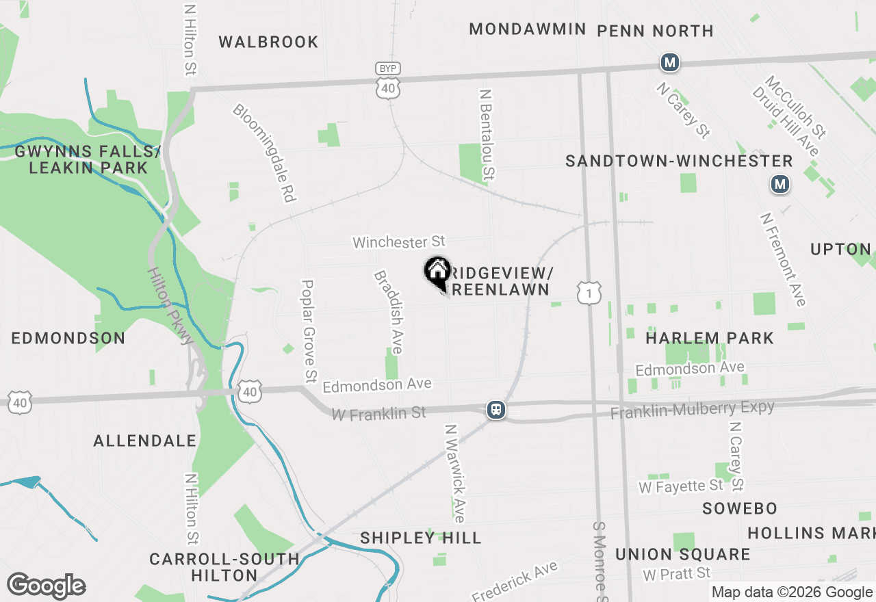 Map of 2514 W Lafayette Avenue, Baltimore, MD 21216