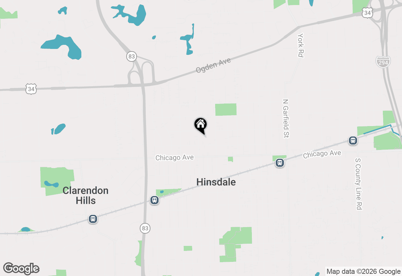 Map of 117 N Monroe Street, Hinsdale, IL 60521