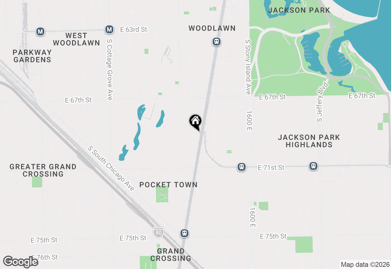 Map of 6911 S Kimbark Avenue #1, Chicago, IL 60637