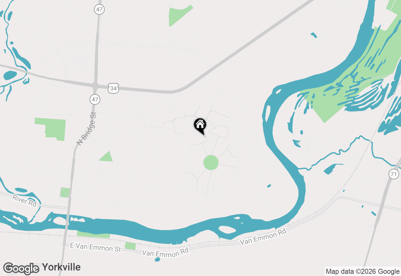 Map of 1122 Clearwater Drive, Yorkville, IL 60560