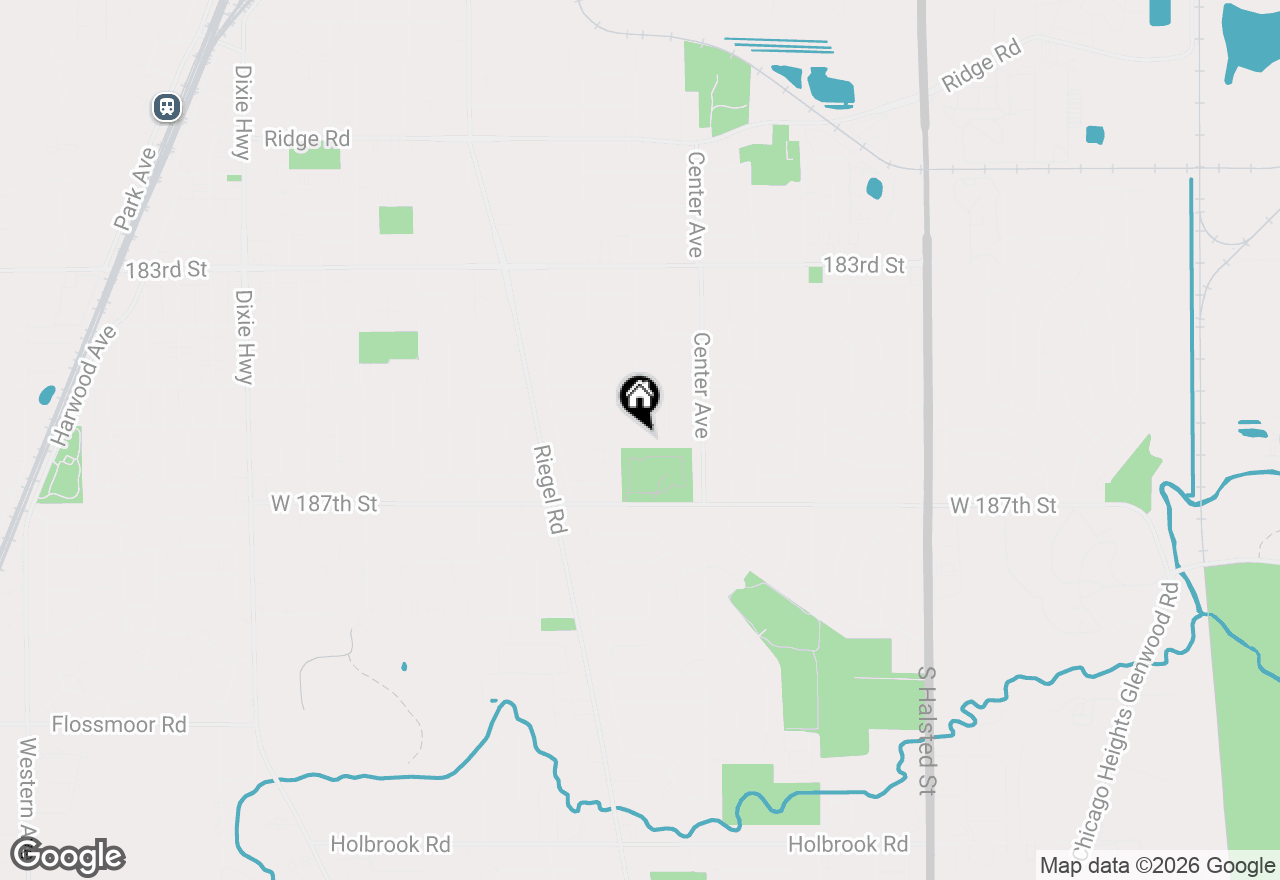 Map of 1259 Heather Road, Homewood, IL 60430