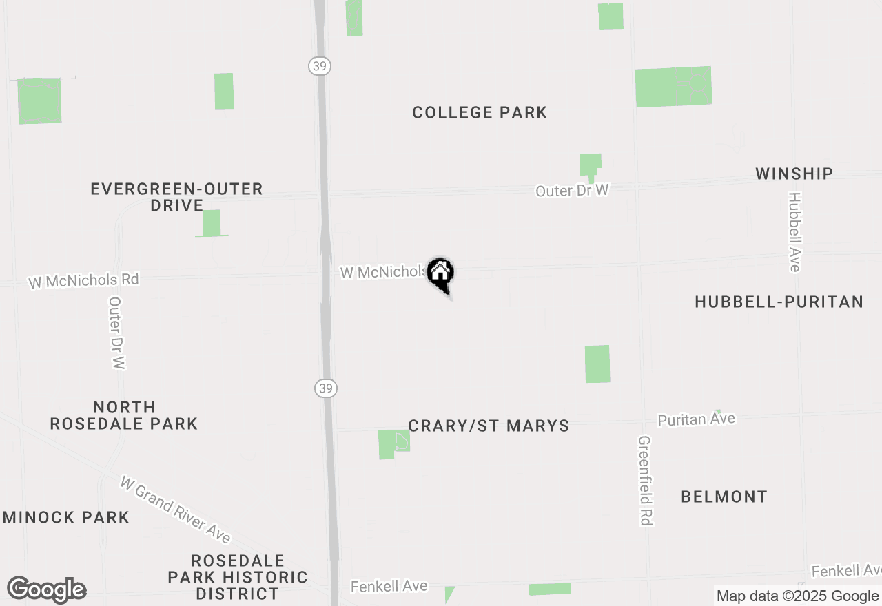 Map of 16818 Gilchrist Street, Detroit, MI 48235