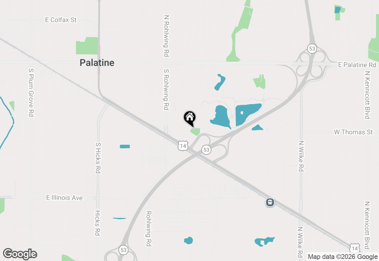 Map of 405 S Creekside Drive #404, Palatine, IL 60074