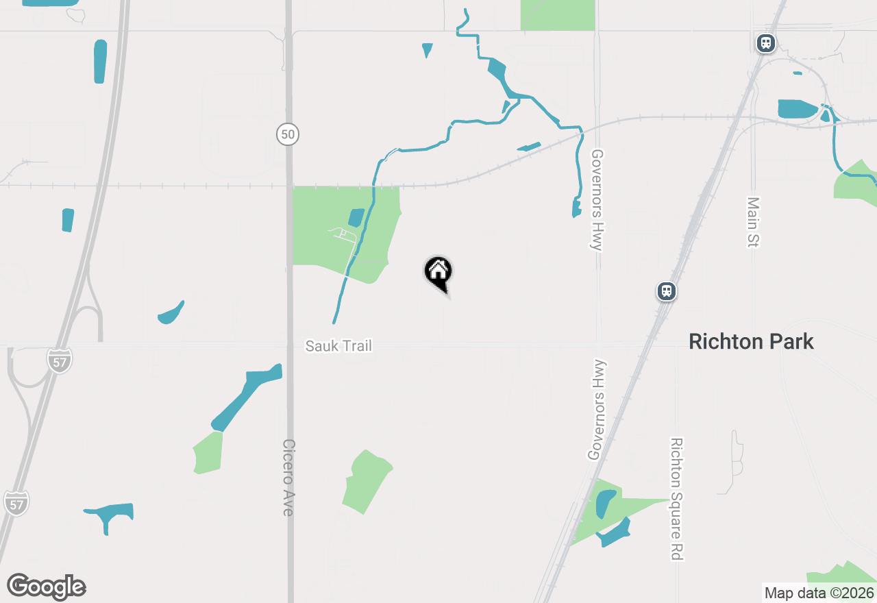 Map of 22153 E Churchill Drive, Richton Park, IL 60471