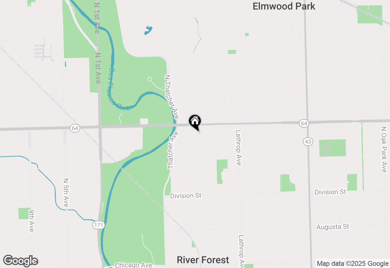 Map of 1521 Forest Avenue, River Forest, IL 60305