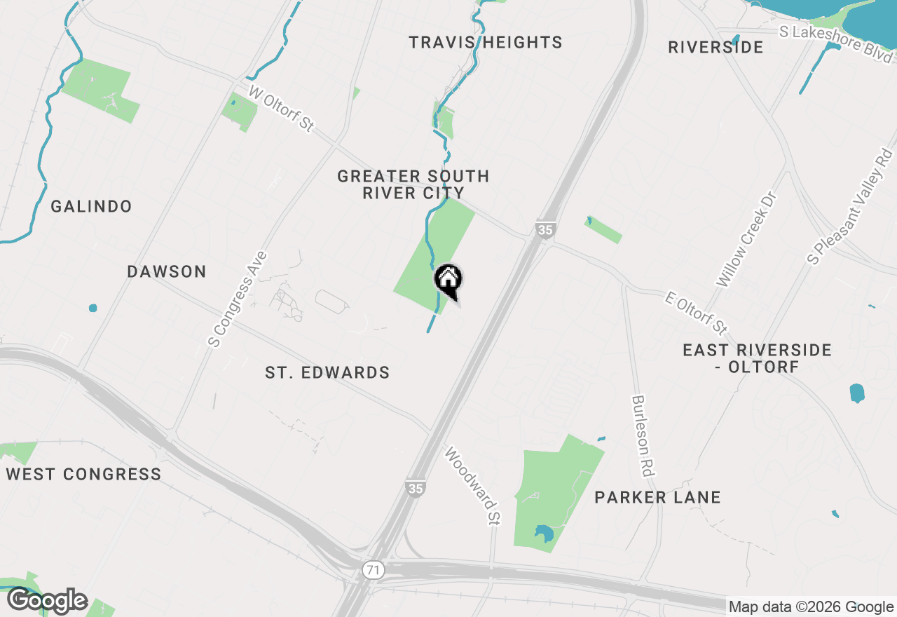 Map of 2708 St Edwards Cir #A, Austin, TX 78704