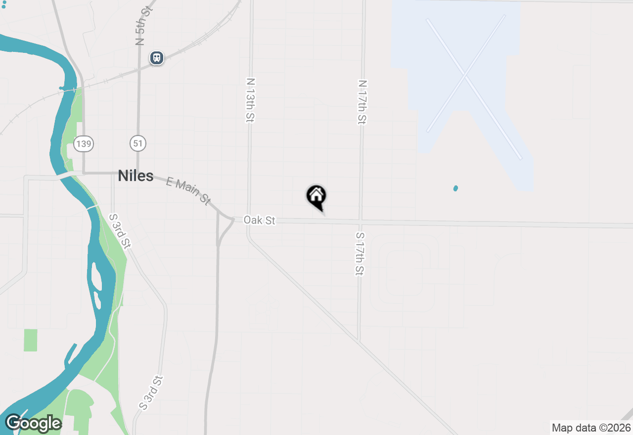 Map of 21 S 15th Street, Niles, MI 49120