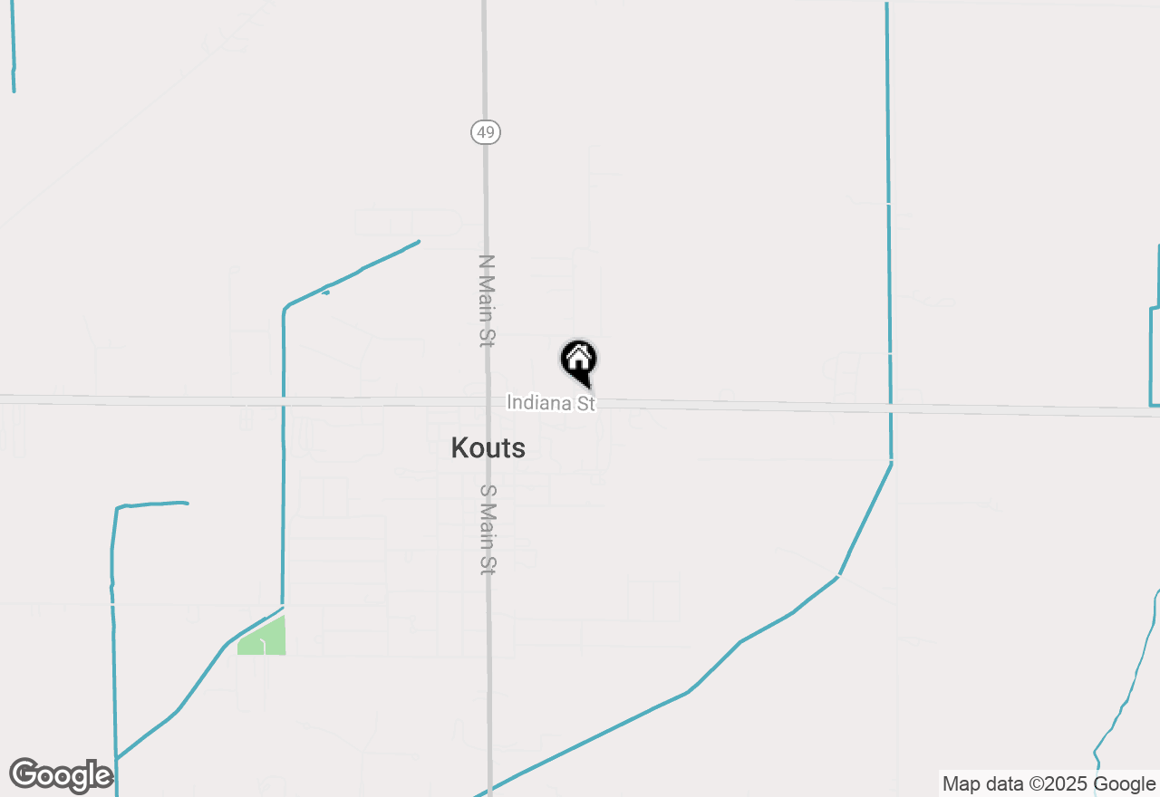 Map of 403 E Indiana Avenue, Kouts, IN 46347