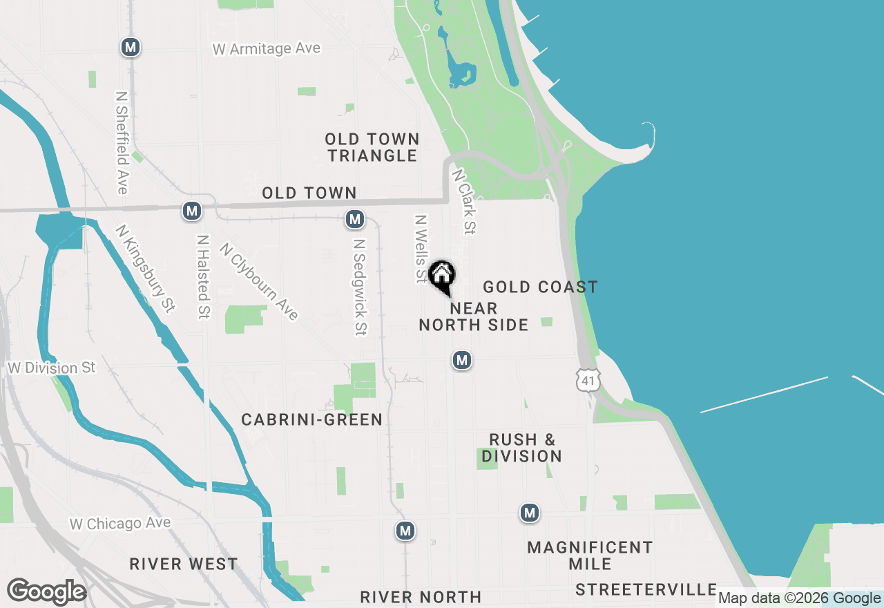 Map of 1320 N Lasalle Street #1, Chicago, IL 60610