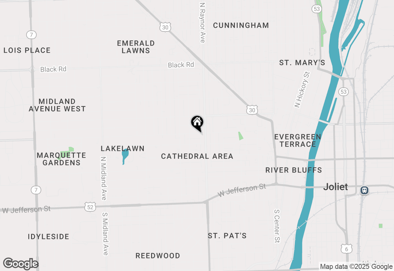 Map of 808 Glenwood Avenue, Joliet, IL 60435