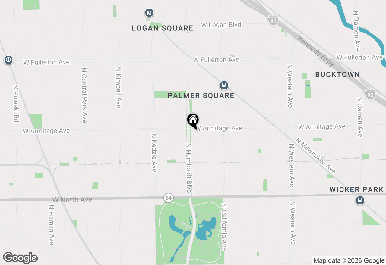 Map of 1947 N Humboldt Boulevard #G, Chicago, IL 60647