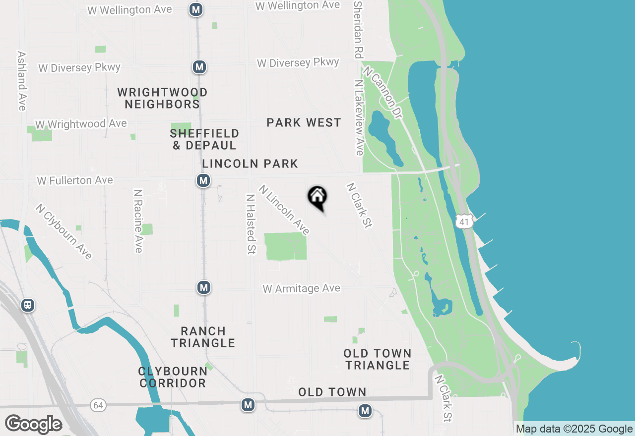Map of 551 W Grant Place, Chicago, IL 60614