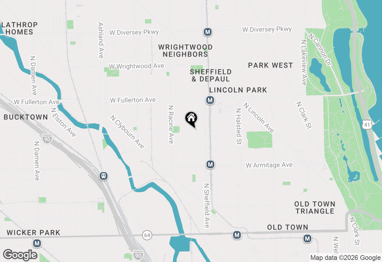 Map of 1050 W Webster Avenue #1E, Chicago, IL 60614
