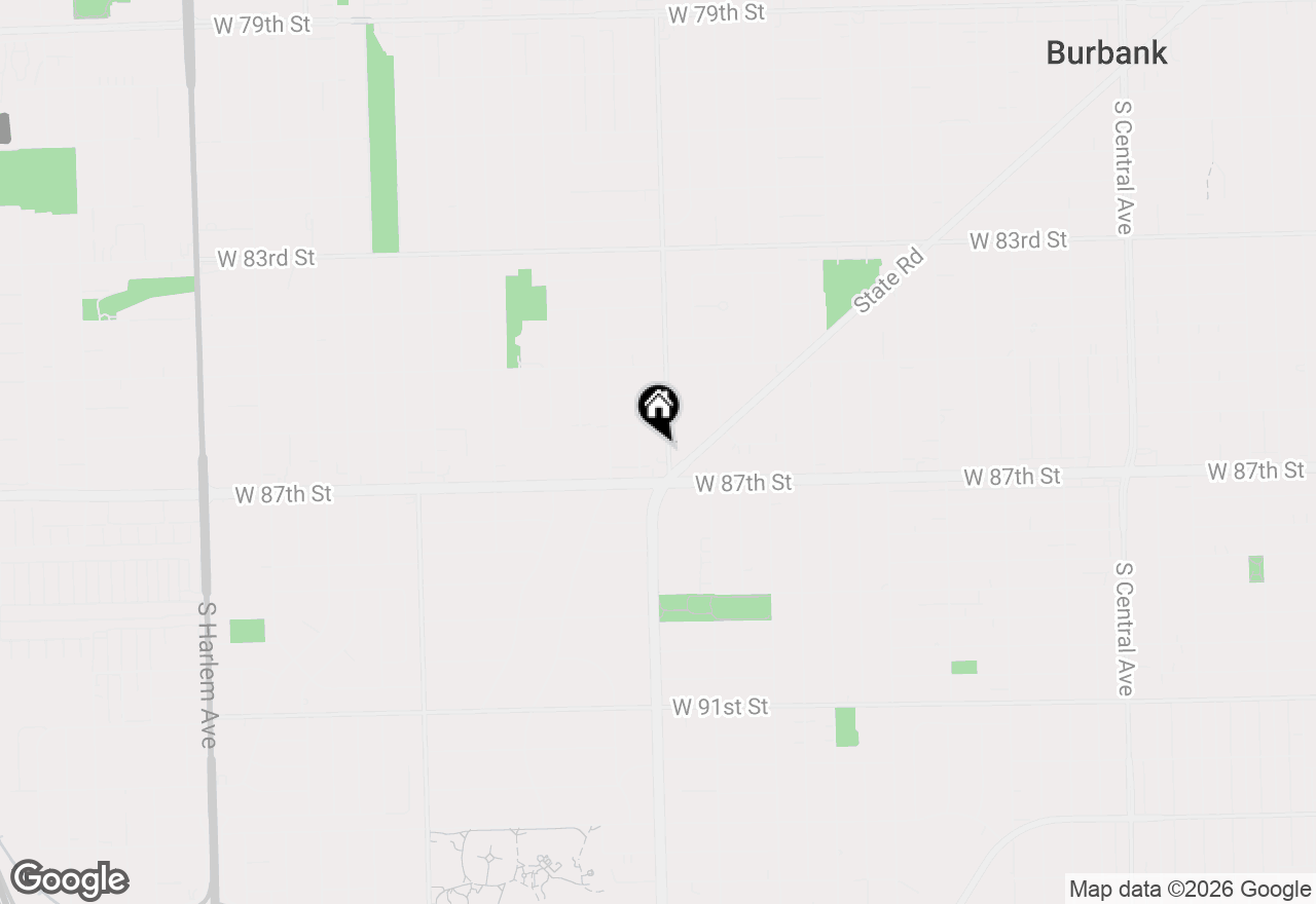Map of 8640 Narragansett Avenue, Burbank, IL 60459