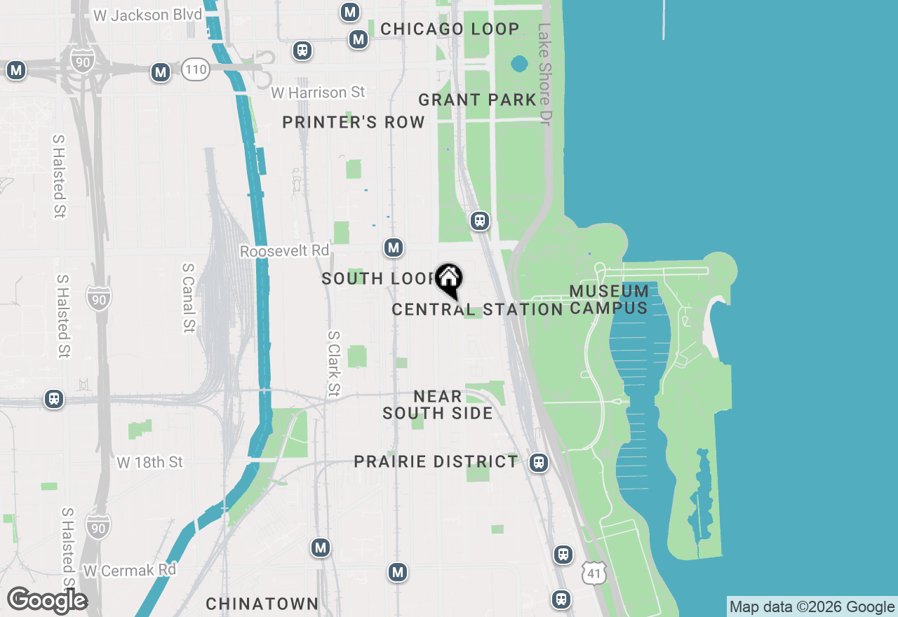 Map of 1346 S Indiana Parkway, Chicago, IL 60605