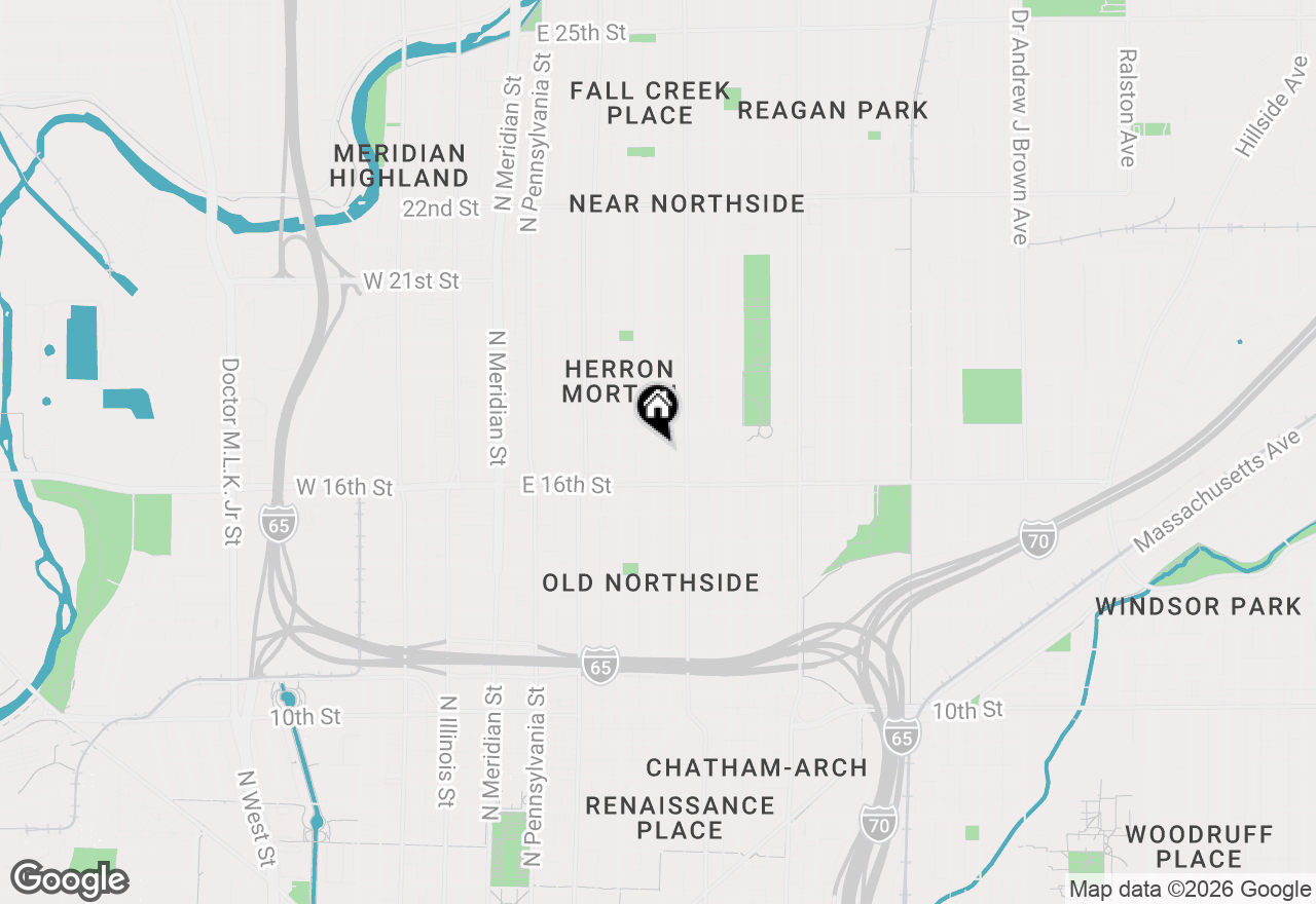 Map of 1635 N New Jersey Street, Indianapolis, IN 46202