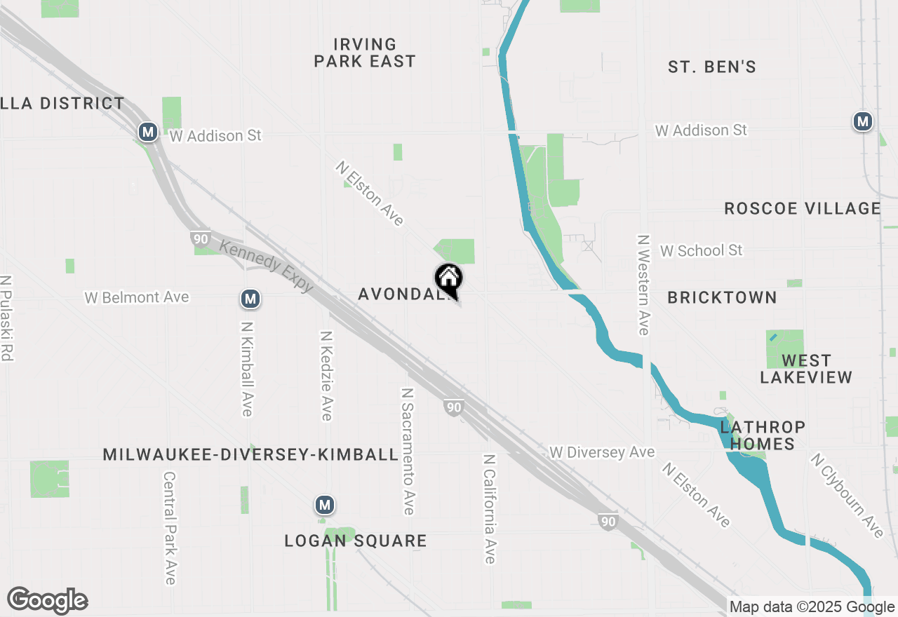Map of 3139 N Francisco Avenue #2S, Chicago, IL 60618