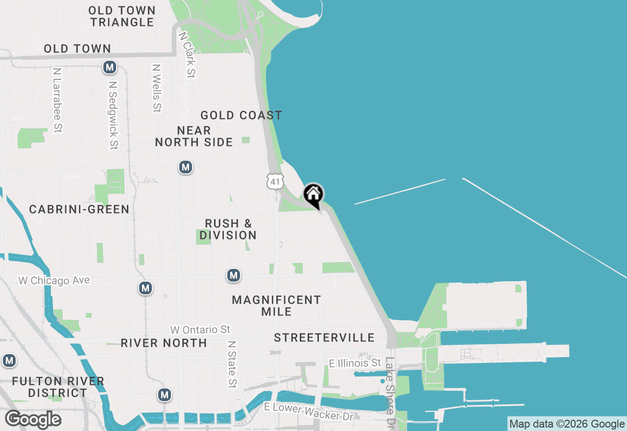 Map of 219 E Lake Shore Drive #6D, Chicago, IL 60611