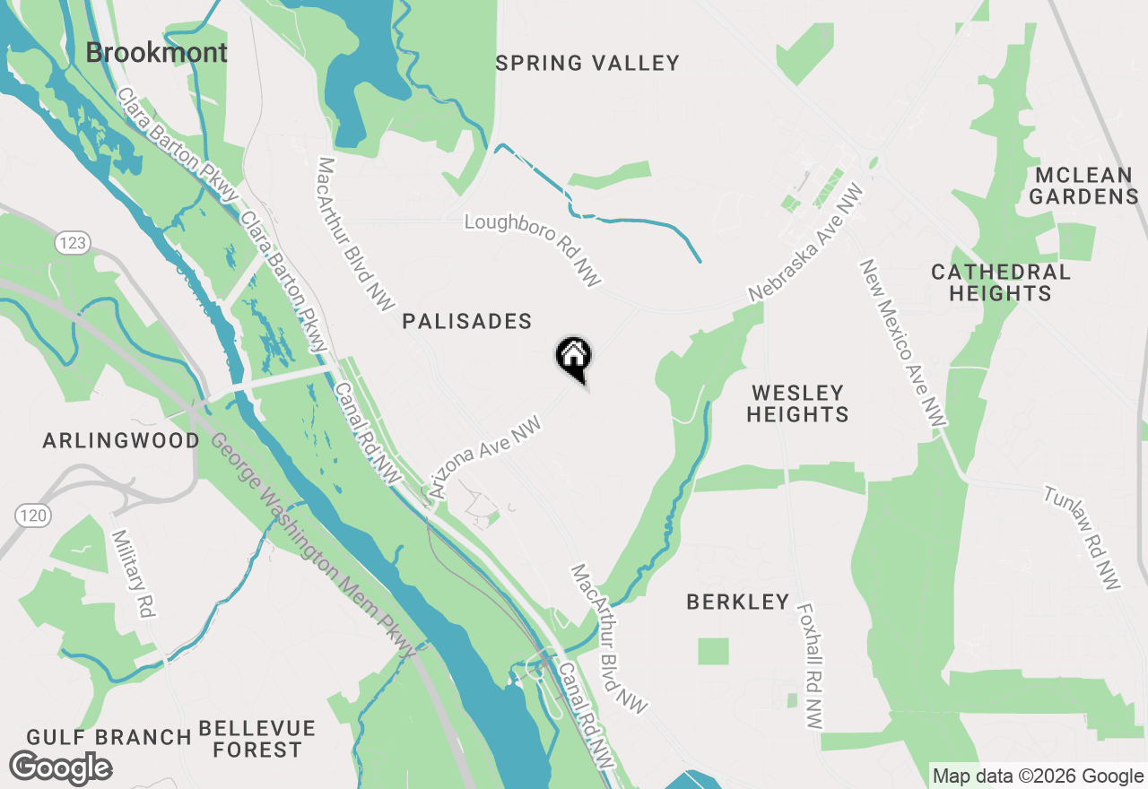 Map of 2927 Arizona Avenue Nw, Washington, DC 20016