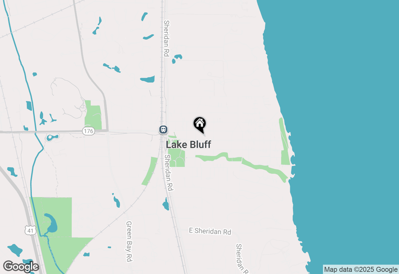 Map of 206 E Center Avenue, Lake Bluff, IL 60044