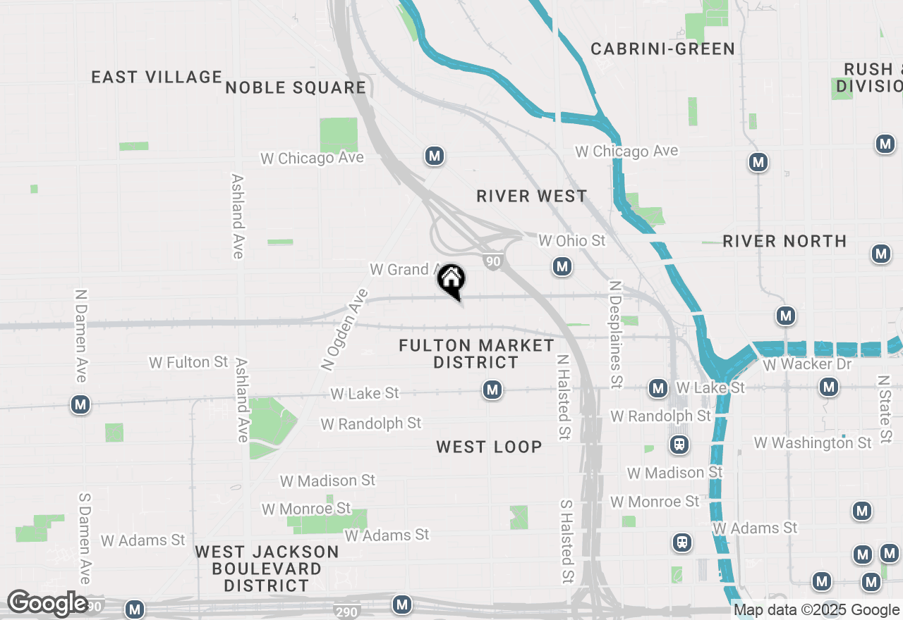 Map of 401 N Aberdeen Street #4S, Chicago, IL 60642