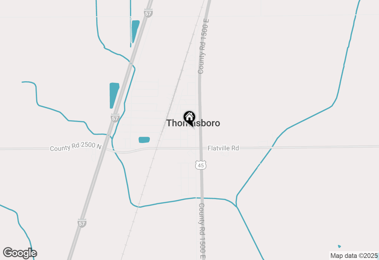 Map of 300 N Lincoln Street, Thomasboro, IL 61878