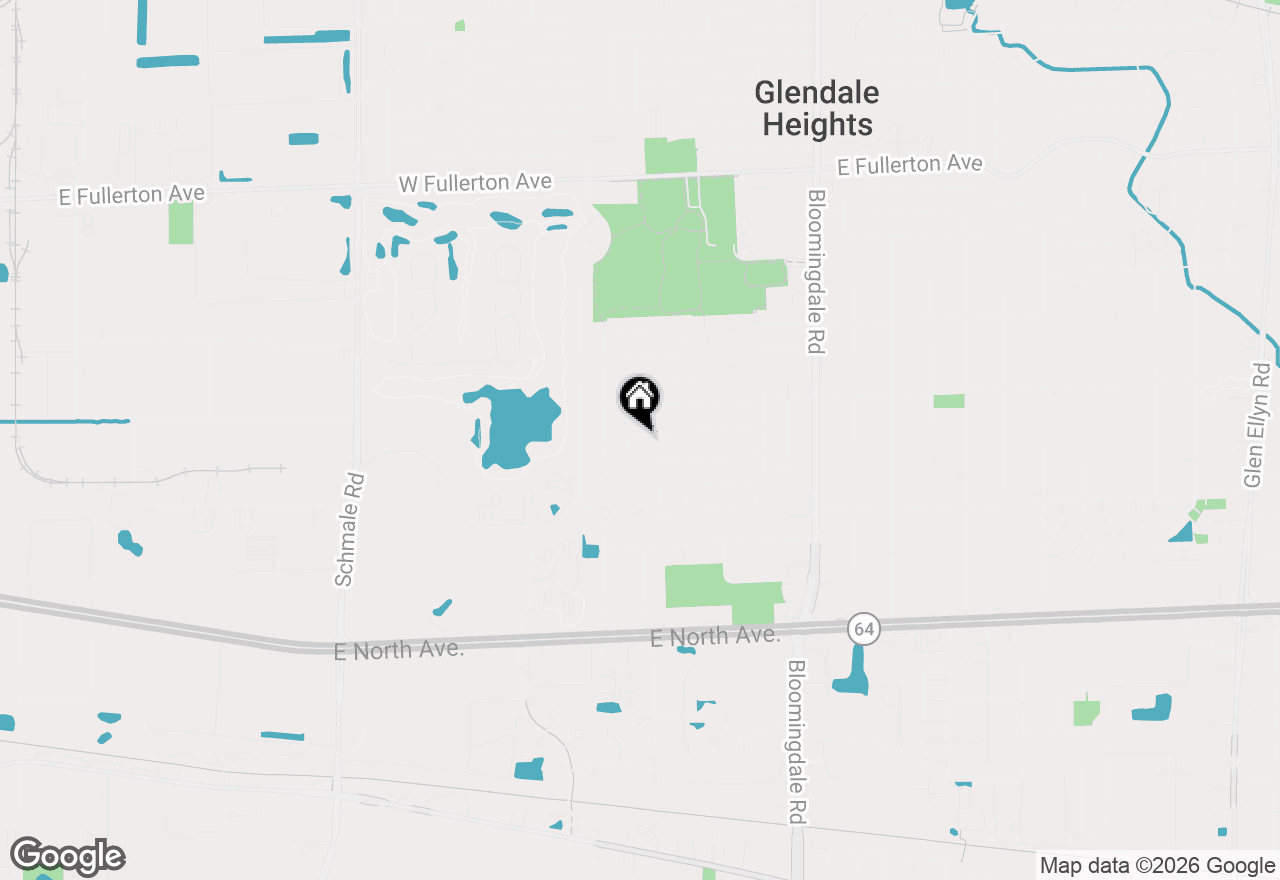Map of 45 Cambridge Lane, Glendale Heights, IL 60139