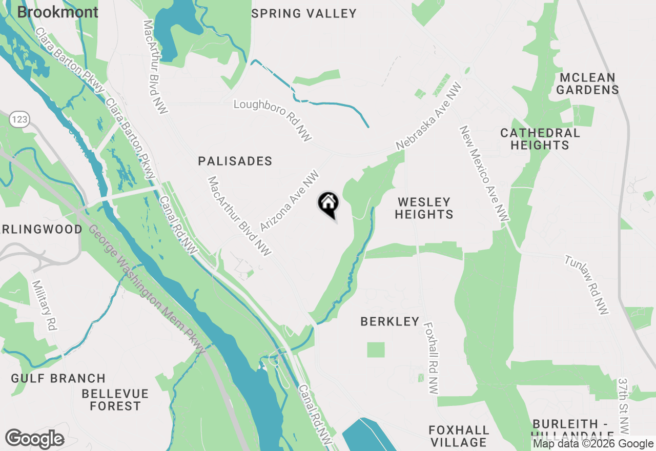 Map of 2905 University Terrace Nw, Washington, DC 20016