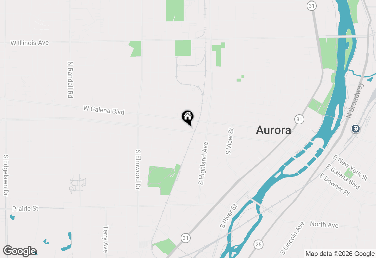 Map of 659 W Downer Place, Aurora, IL 60506