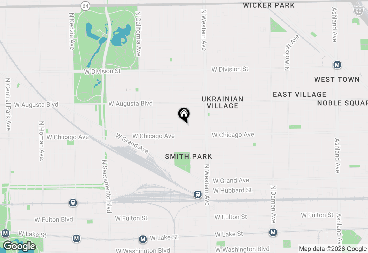 Map of 835 N Maplewood Avenue #1F, Chicago, IL 60622